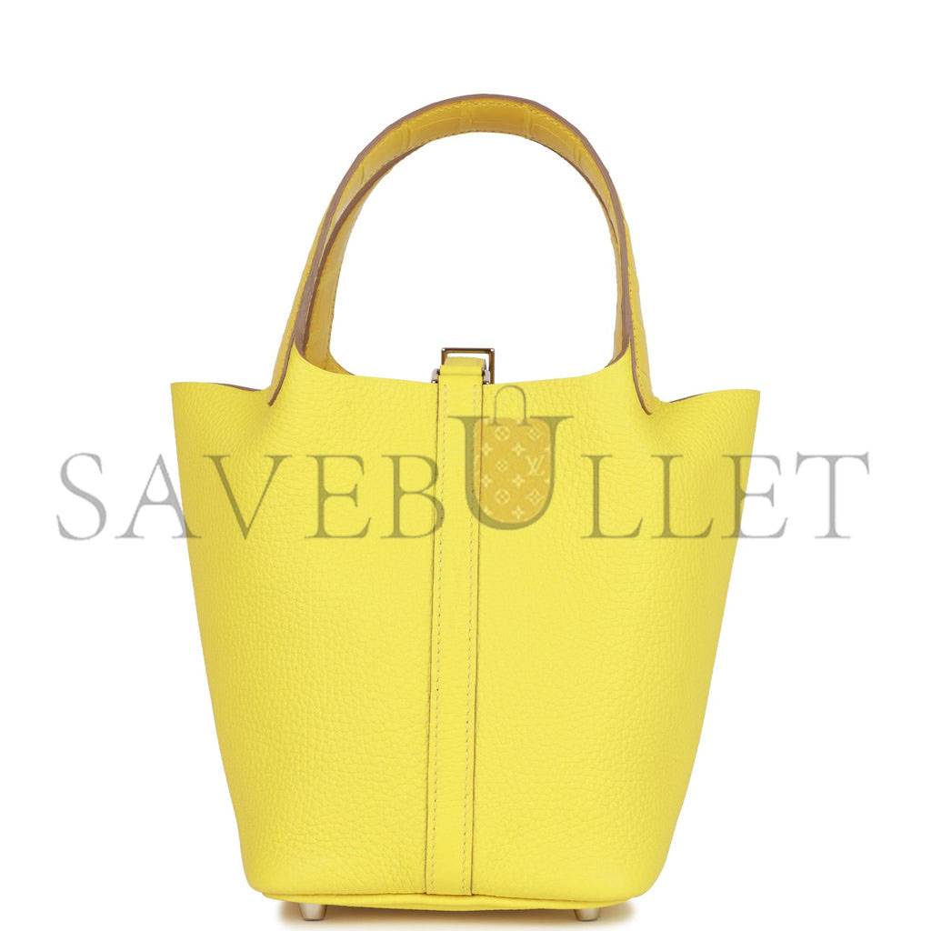 HERMES PICOTIN LOCK 18 CLEMENCE PALLADIUM HARDWARE H056289CK9R (18*18*13cm)