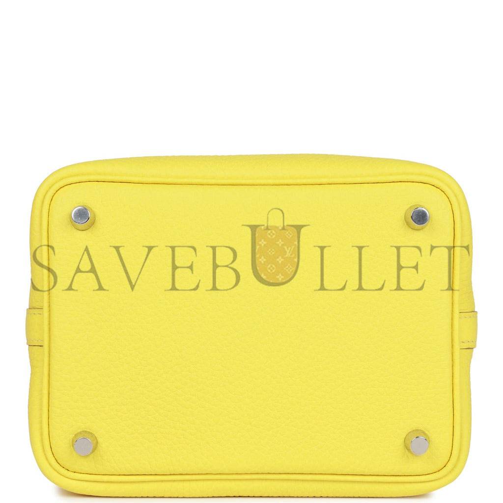 HERMES PICOTIN LOCK 18 CLEMENCE PALLADIUM HARDWARE H056289CK9R (18*18*13cm)