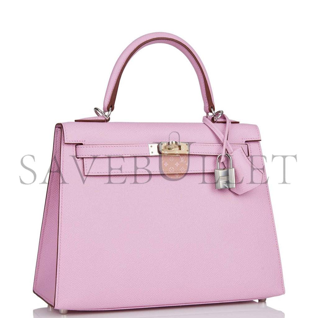 HERMES KELLY 25 EPSOM PALLADIUM HARDWARE (25*17*7cm)