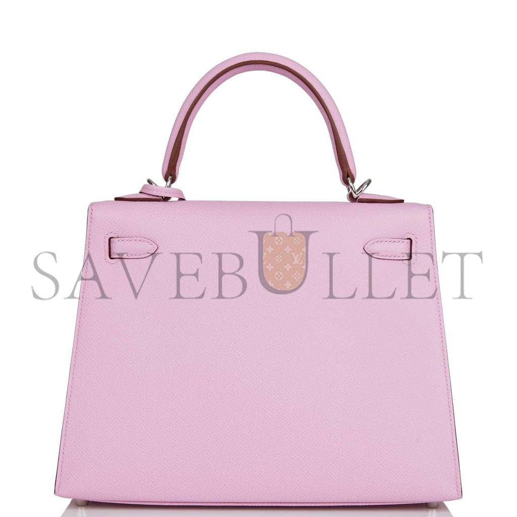 HERMES KELLY 25 EPSOM PALLADIUM HARDWARE (25*17*7cm)