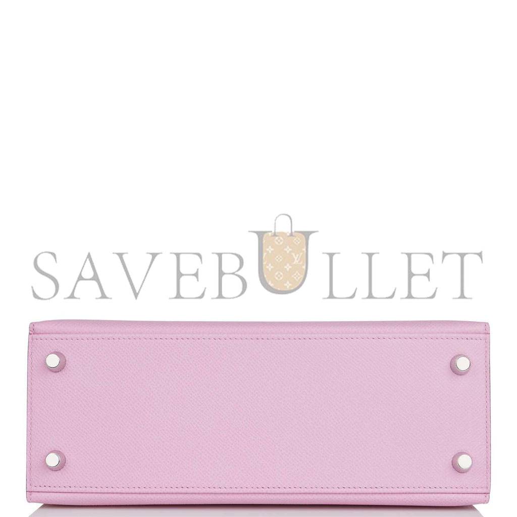 HERMES KELLY 25 EPSOM PALLADIUM HARDWARE (25*17*7cm)