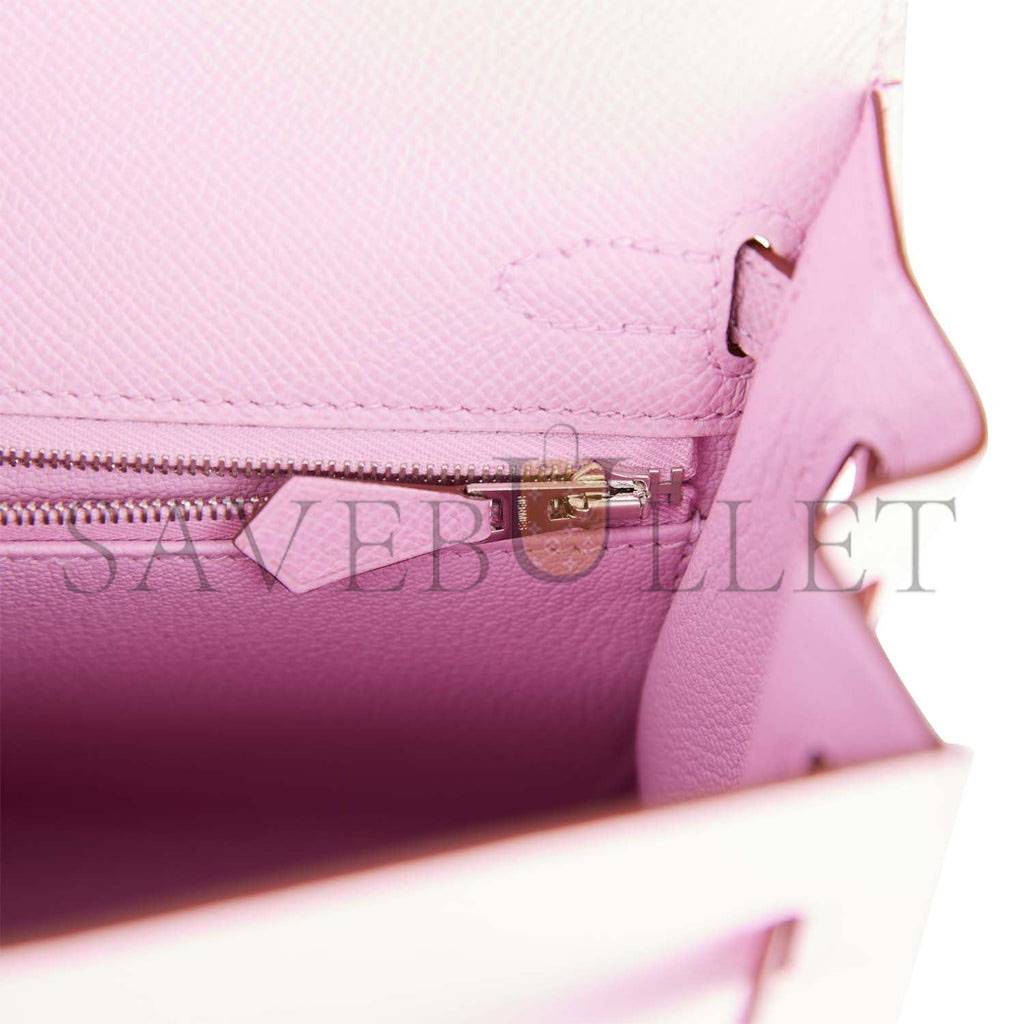 HERMES KELLY 25 EPSOM PALLADIUM HARDWARE (25*17*7cm)