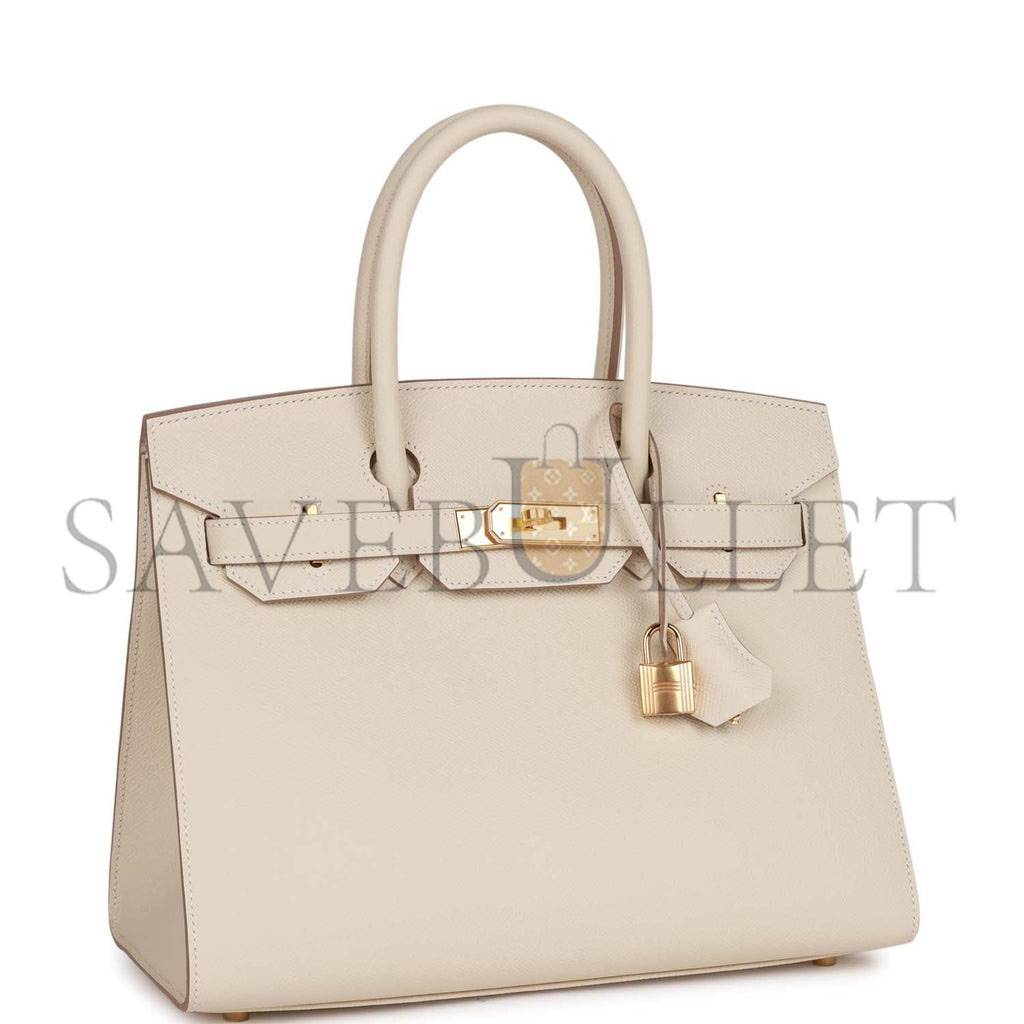 HERMES BIRKIN 30 SELLIER EPSOM GOLD HARDWARE (30*22*16cm)
