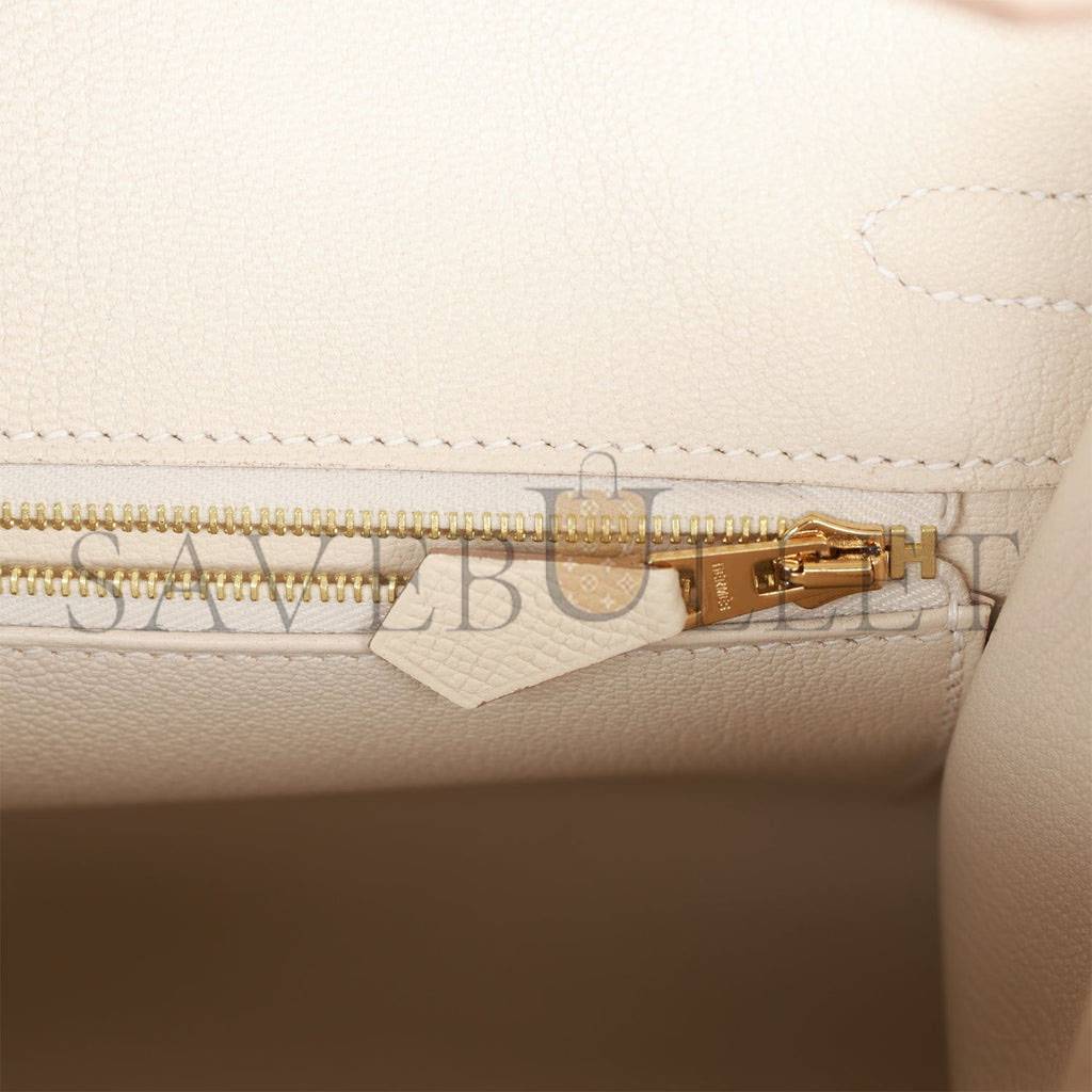 HERMES BIRKIN 25 SELLIER EPSOM GOLD HARDWARE (25*20*13cm)