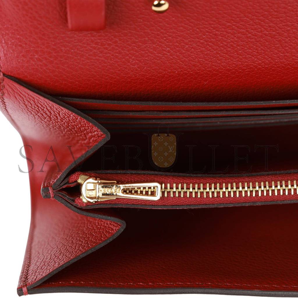 HERMES CONSTANCE WALLET TO GO ROUGE GRENAT EVERCOLOR GOLD HARDWARE  (20*11*4cm)