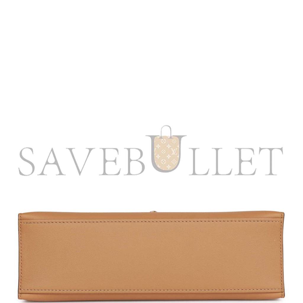 HERMES KELLY POCHETTE BISCUIT SWIFT GOLD HARDWARE (22*12*13cm)