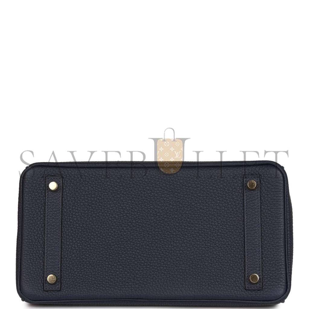 HERMES BIRKIN 30 BLEU NUIT TOGO GOLD HARDWARE (30*22*16cm)