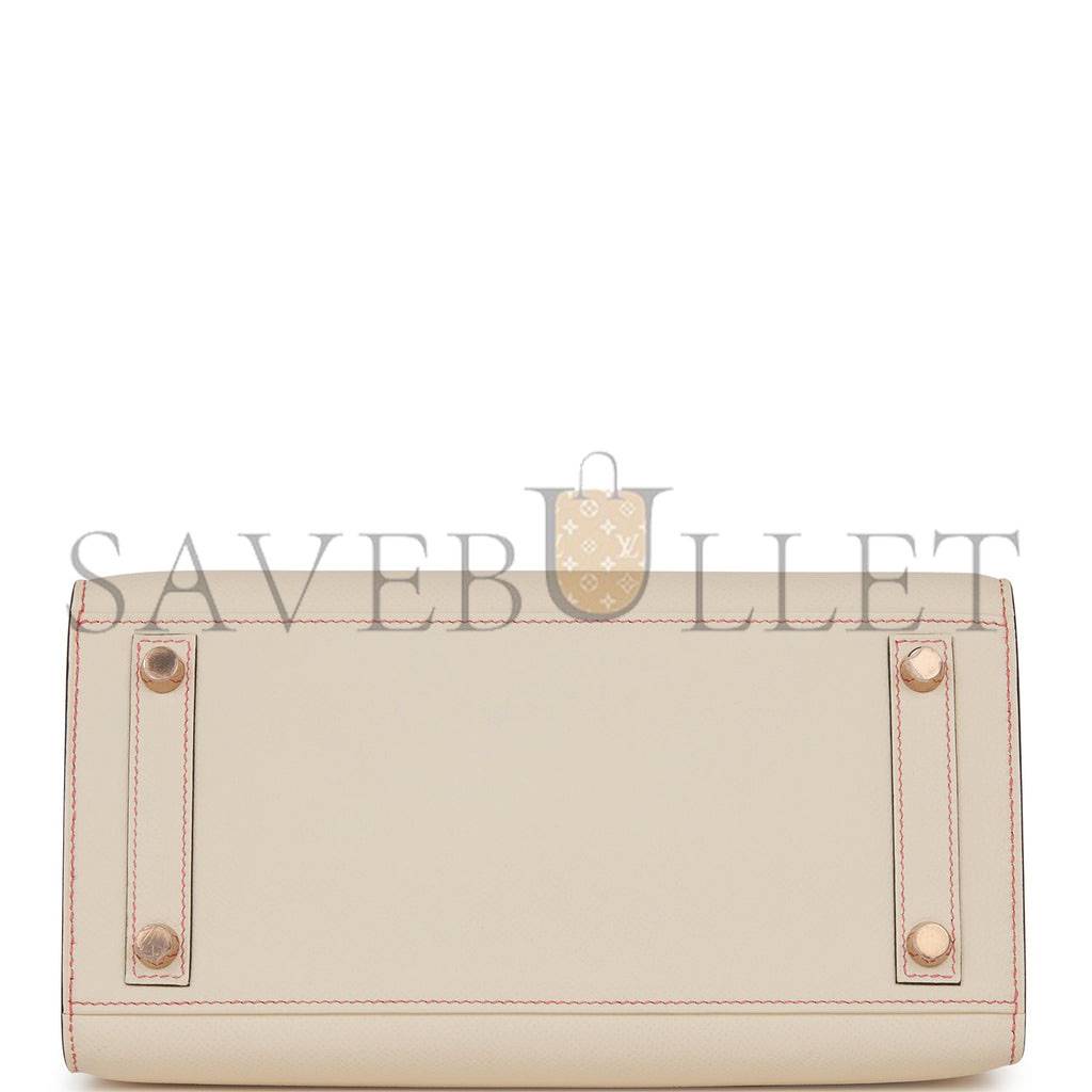 HERMES BIRKIN 25 SELLIER EPSOM ROSE GOLD HARDWARE (25*20*13cm)