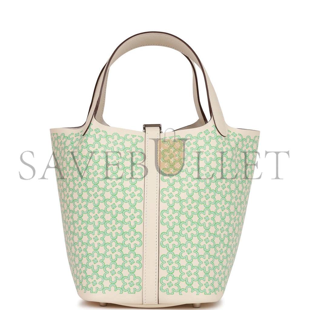 HERMES PICOTIN LOCK 18 SWIFT PALLADIUM HARDWARE (18*18*13cm)