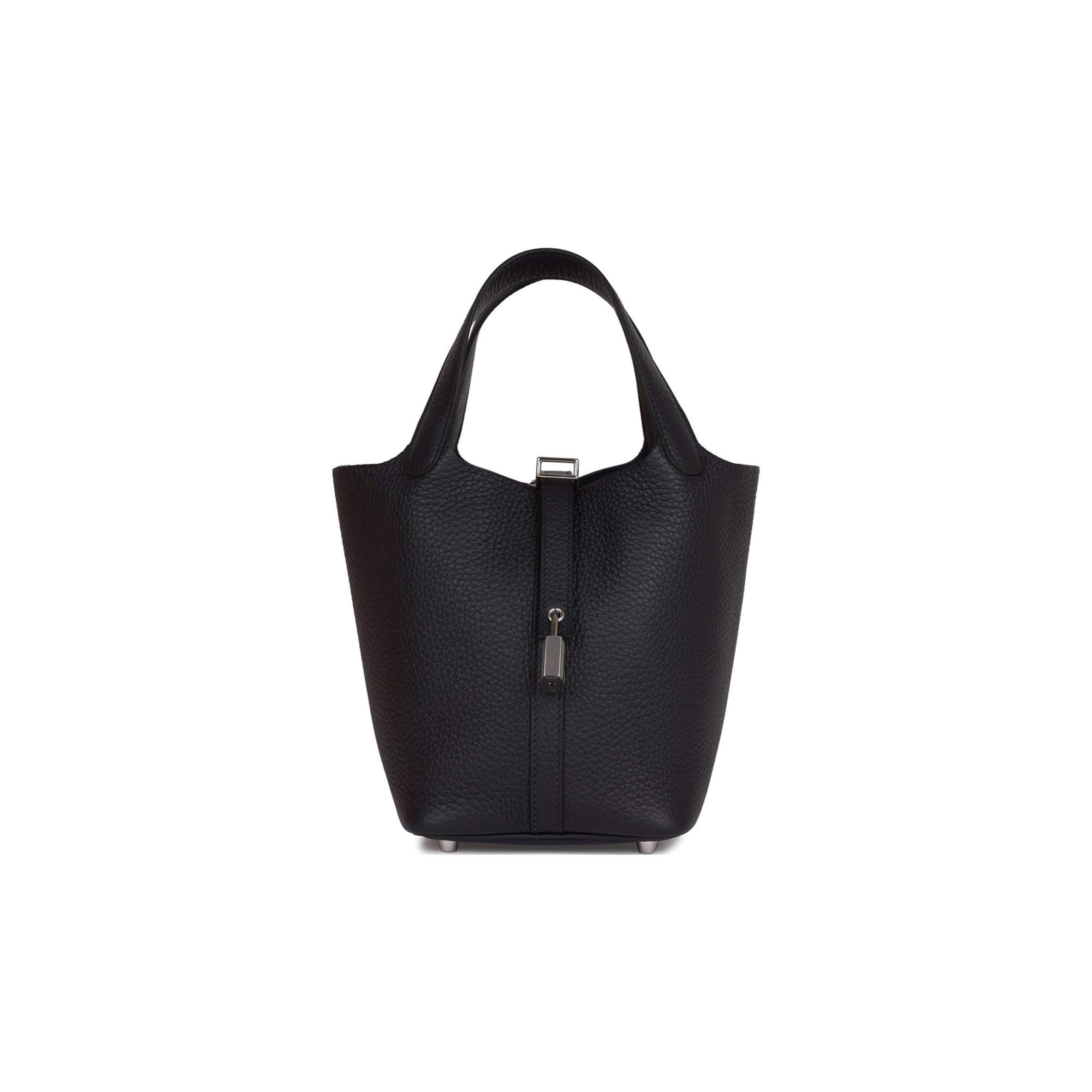 HERMES MASTER PICOTIN LOCK 18 CABAN CLEMENCE PALLADIUM HARDWARE (18*13*18cm)