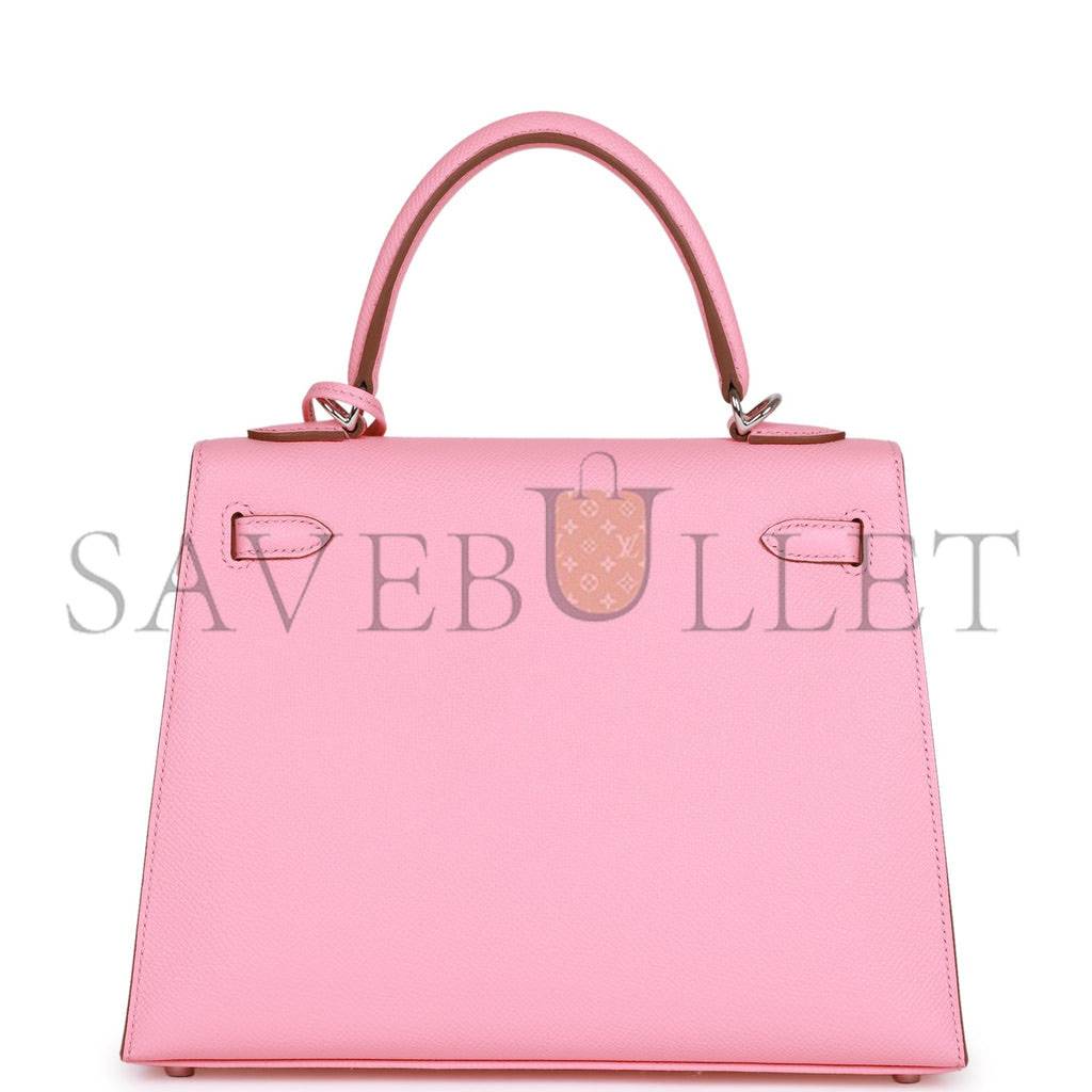 HERMES KELLY 25 EPSOM PALLADIUM HARDWARE (25*17*7cm)