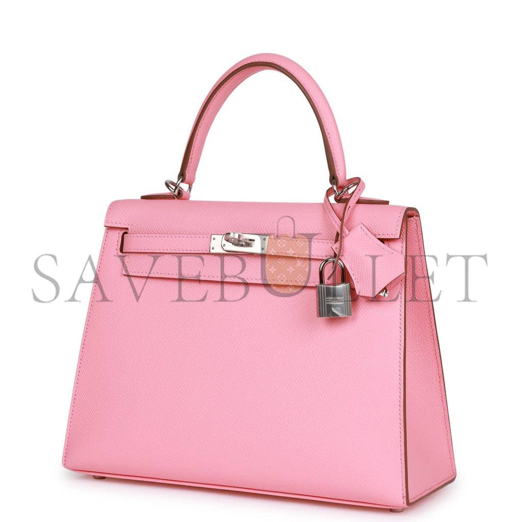 HERMES KELLY 25 EPSOM PALLADIUM HARDWARE (25*17*7cm)