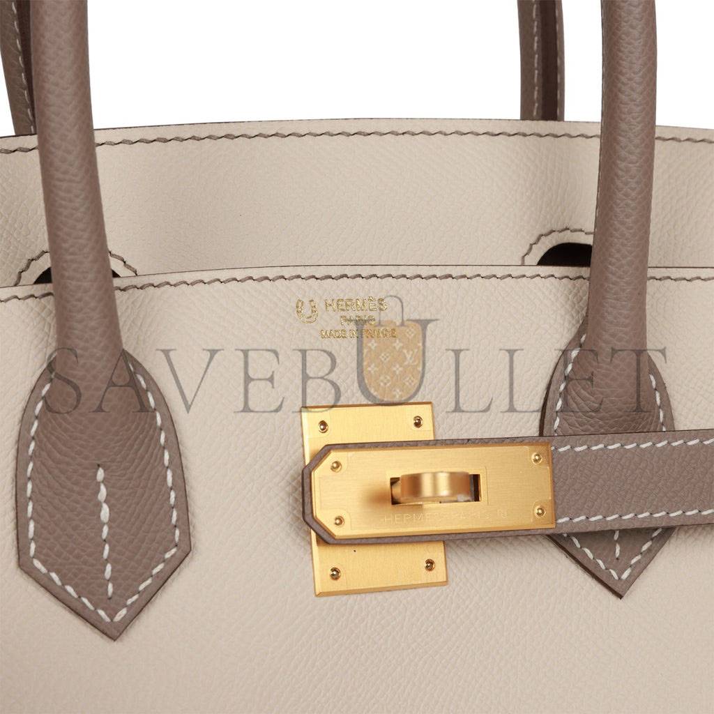 HERMES BIRKIN 30 EPSOM BRUSHED GOLD HARDWARE (30*22*16cm)
