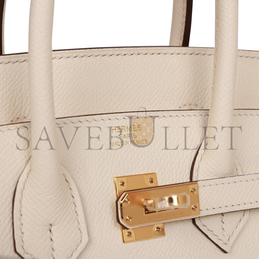 HERMES BIRKIN 25 SELLIER EPSOM GOLD HARDWARE (25*20*13cm)