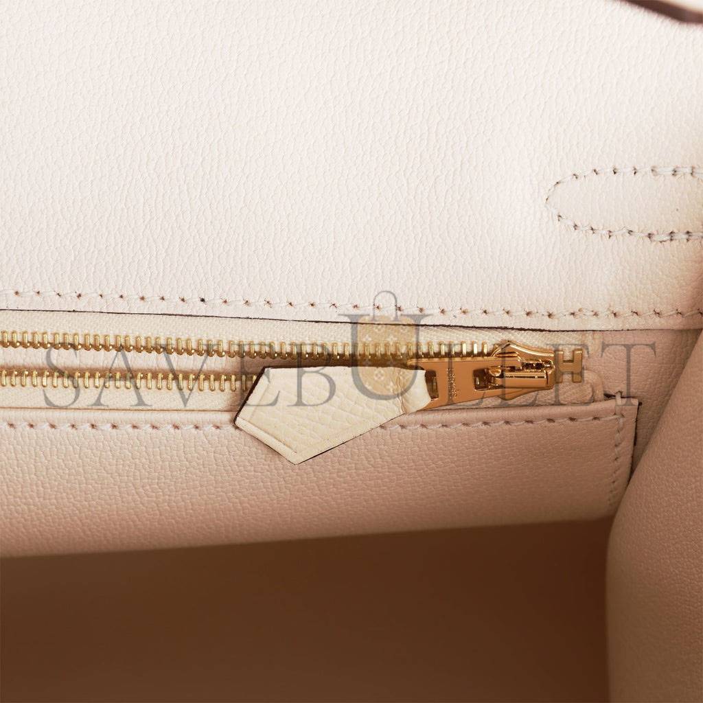 HERMES BIRKIN 25 SELLIER EPSOM GOLD HARDWARE (25*20*13cm)