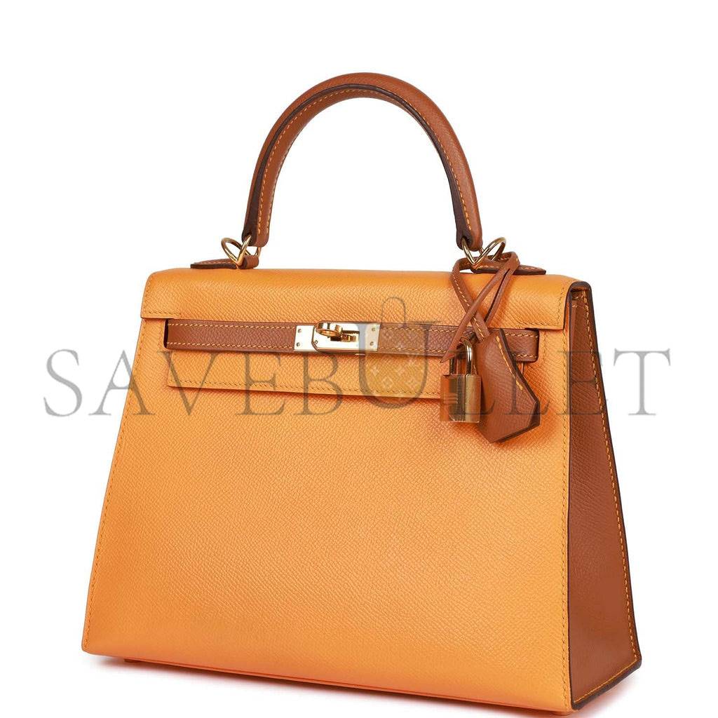 HERMES KELLY 25 EPSOM GOLD HARDWARE (25*17*7cm)