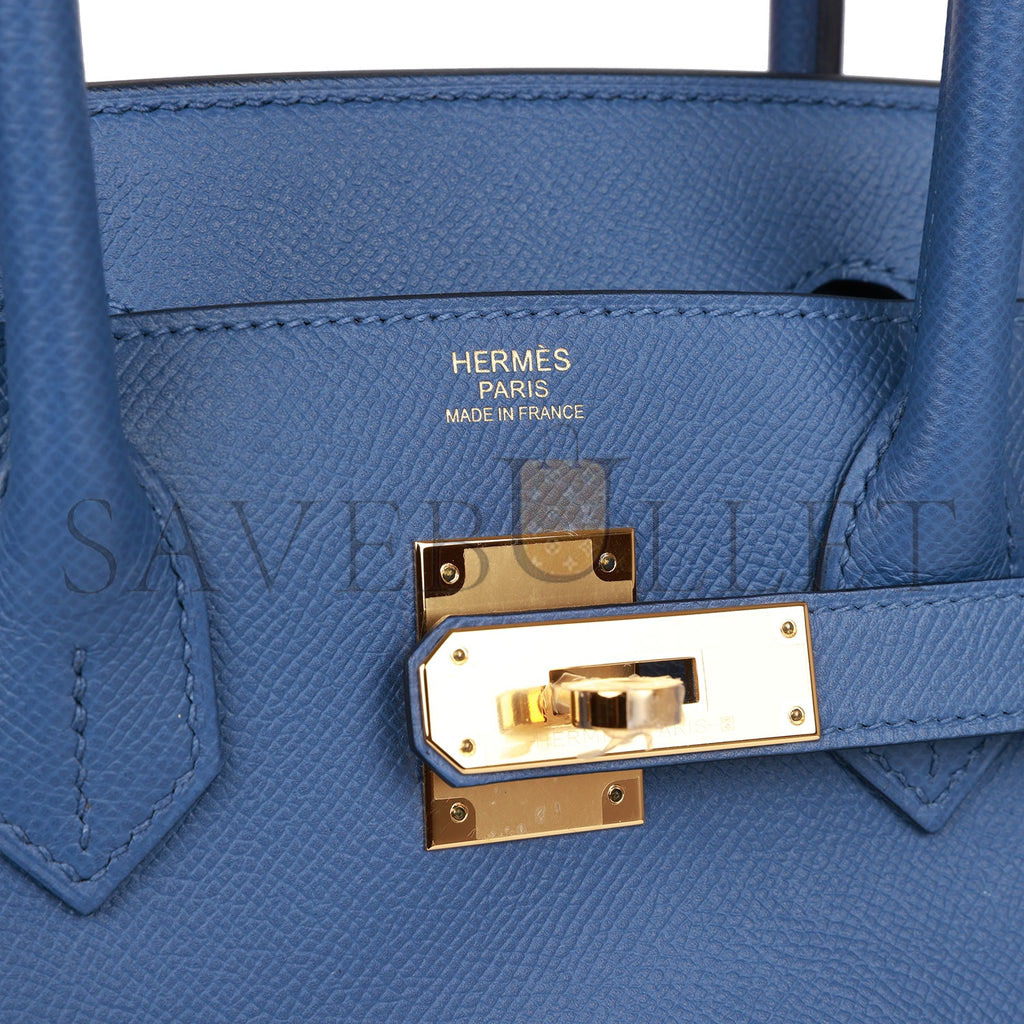 HERMES BIRKIN 30 BLEU BRIGHTON EPSOM GOLD HARDWARE (30cm)