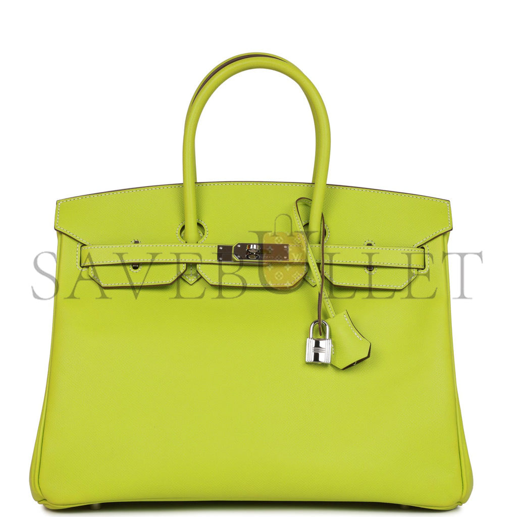 HERMES BIRKIN 35 KIWI CANDY EPSOM PALLADIUM HARDWARE (35*25*18cm)
