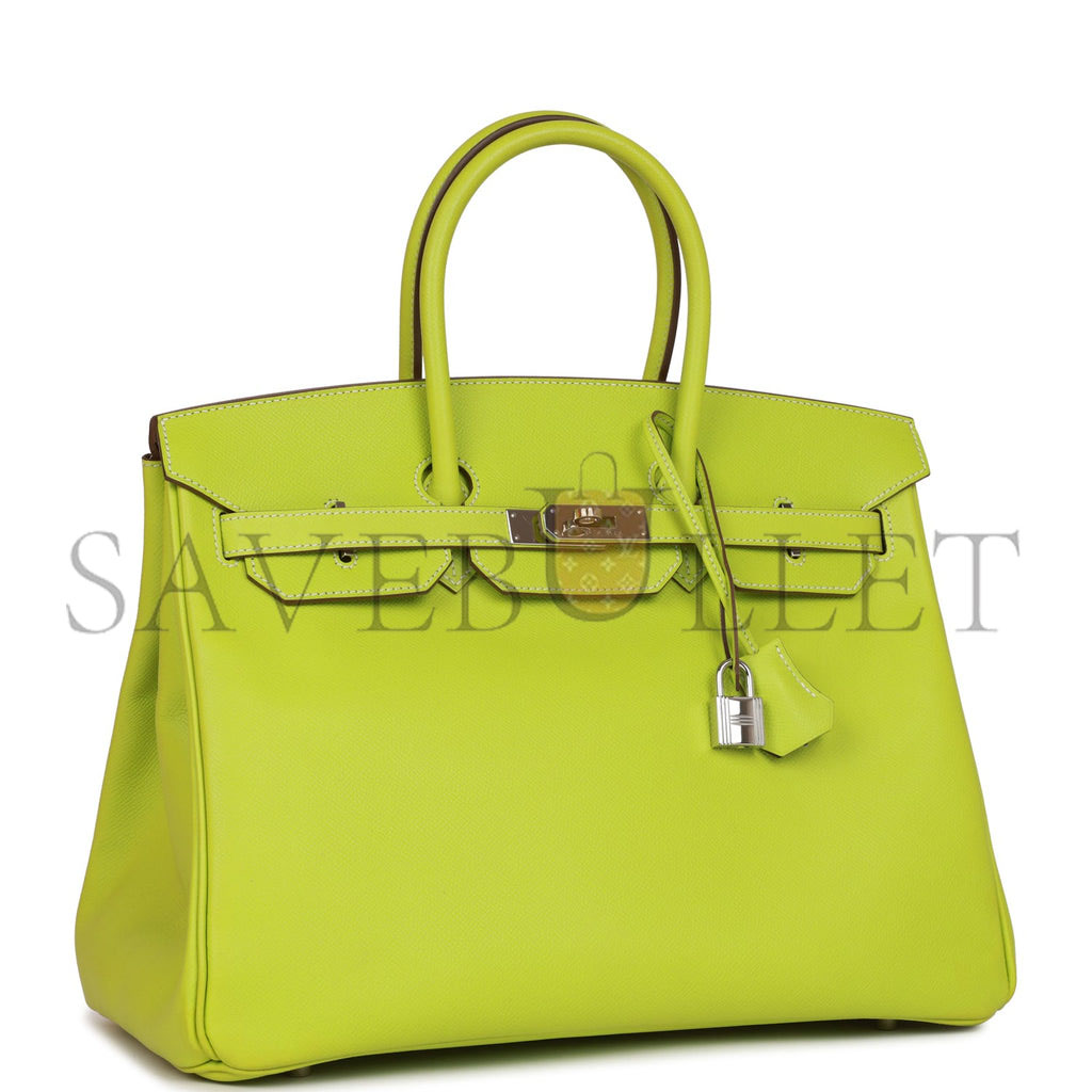 HERMES BIRKIN 35 KIWI CANDY EPSOM PALLADIUM HARDWARE (35*25*18cm)
