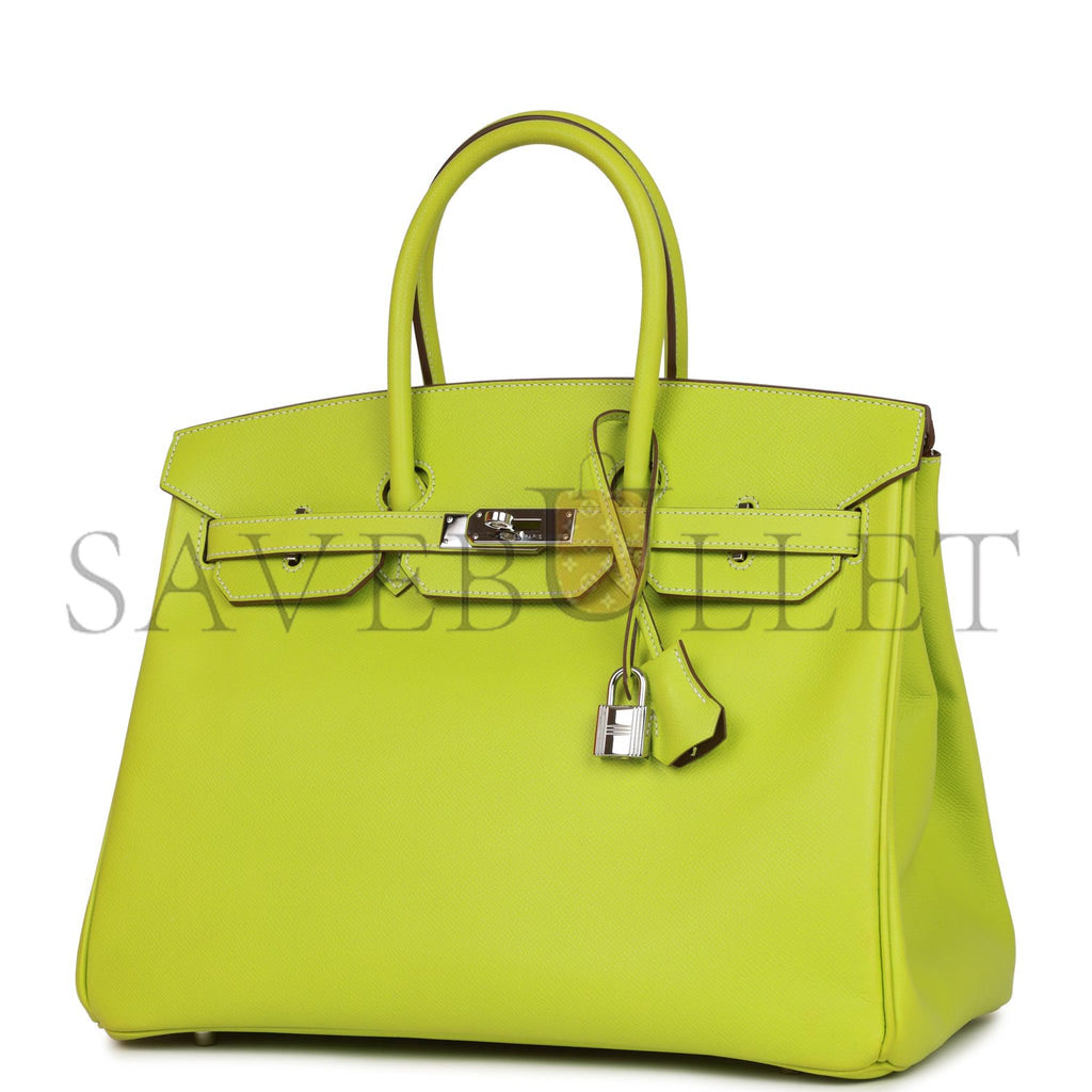 HERMES BIRKIN 35 KIWI CANDY EPSOM PALLADIUM HARDWARE (35*25*18cm)