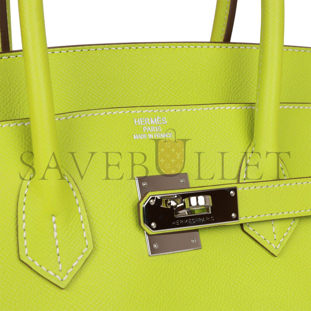 HERMES BIRKIN 35 KIWI CANDY EPSOM PALLADIUM HARDWARE (35*25*18cm)