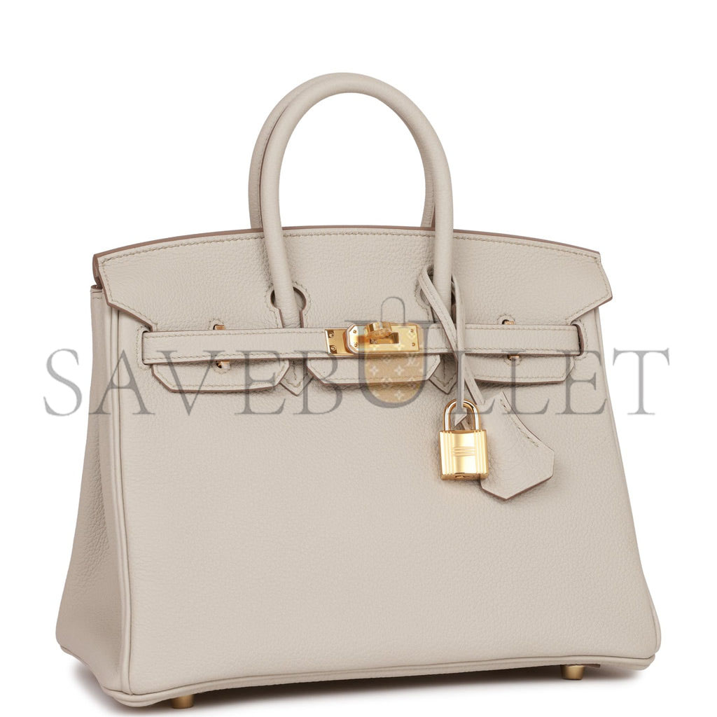 HERMES BIRKIN 25 TOGO GOLD HARDWARE (25*20*13cm)