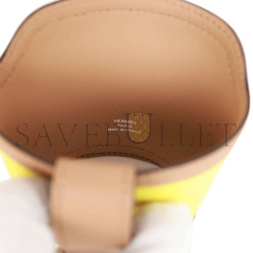 HERMES MASTER BIRKIN 35 CARGO JAUNE CITRON TOILE AND CHAI SWIFT PALLADIUM HARDWARE (35*28*18cm)