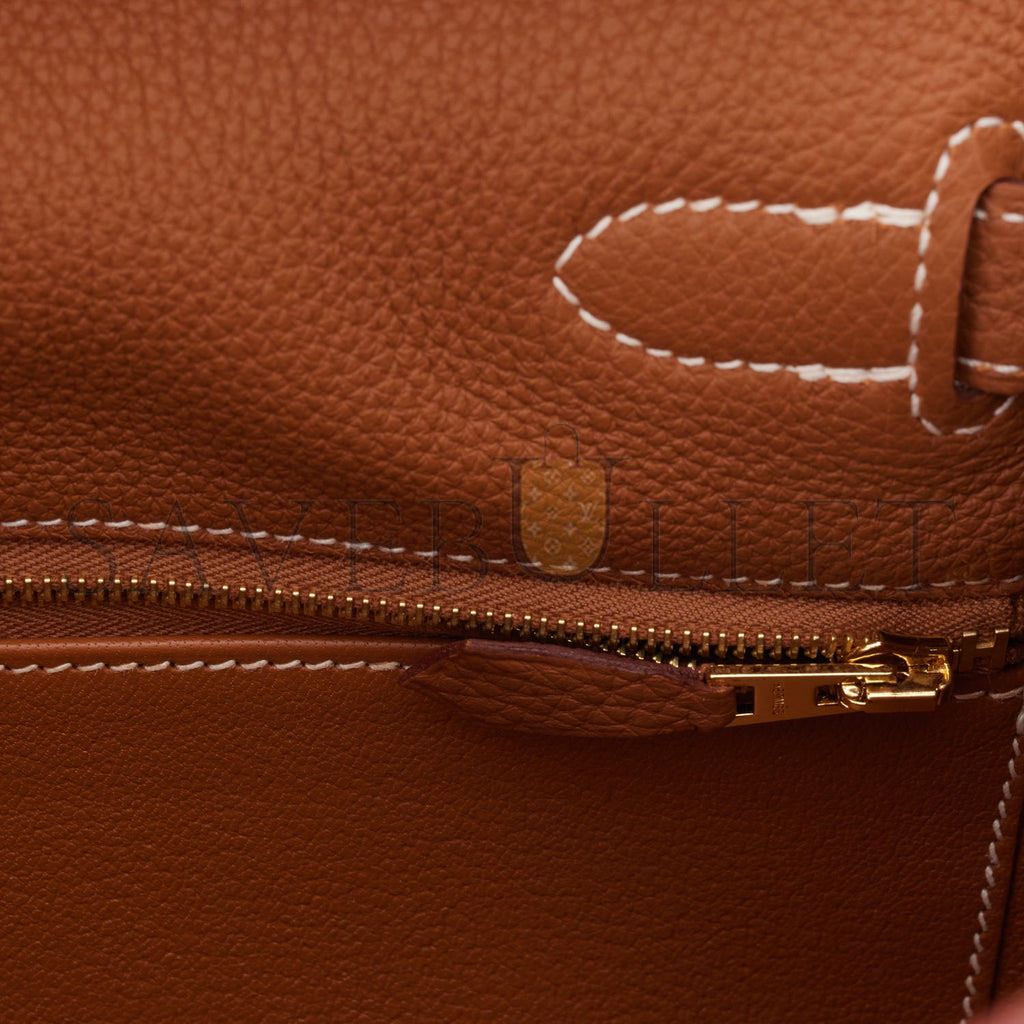 HERMES KELLY RETOURNE 28 GOLD TOGO GOLD HARDWARE (28*22*10cm)