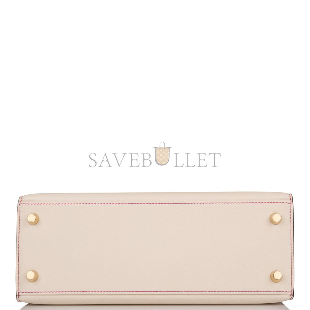 HERMES KELLY 25 EPSOM BRUSHED GOLD HARDWARE (25*17*7cm)