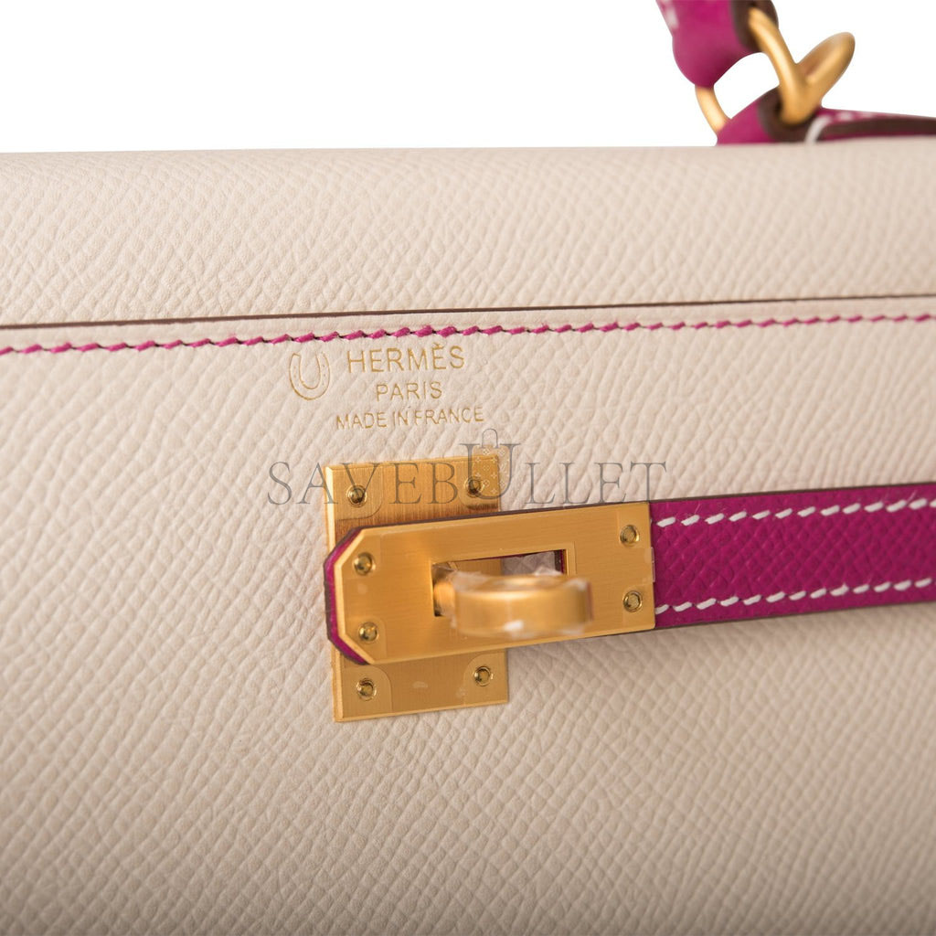 HERMES KELLY 25 EPSOM BRUSHED GOLD HARDWARE (25*17*7cm)