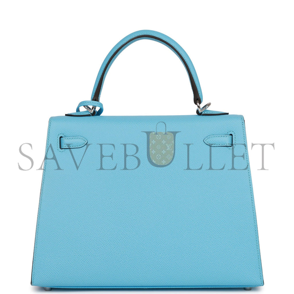 HERMES KELLY 25 EPSOM PALLADIUM HARDWARE (25*17*7cm)