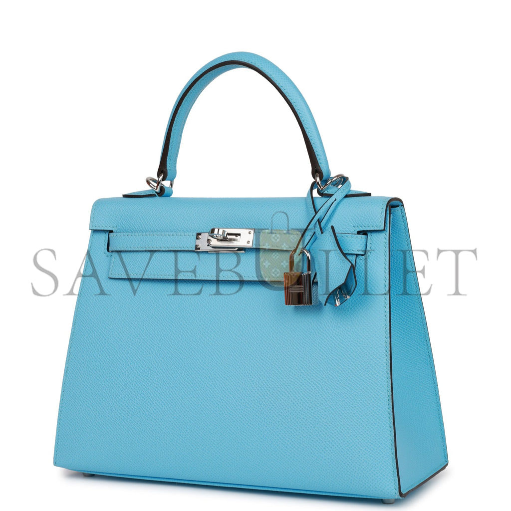 HERMES KELLY 25 EPSOM PALLADIUM HARDWARE (25*17*7cm)