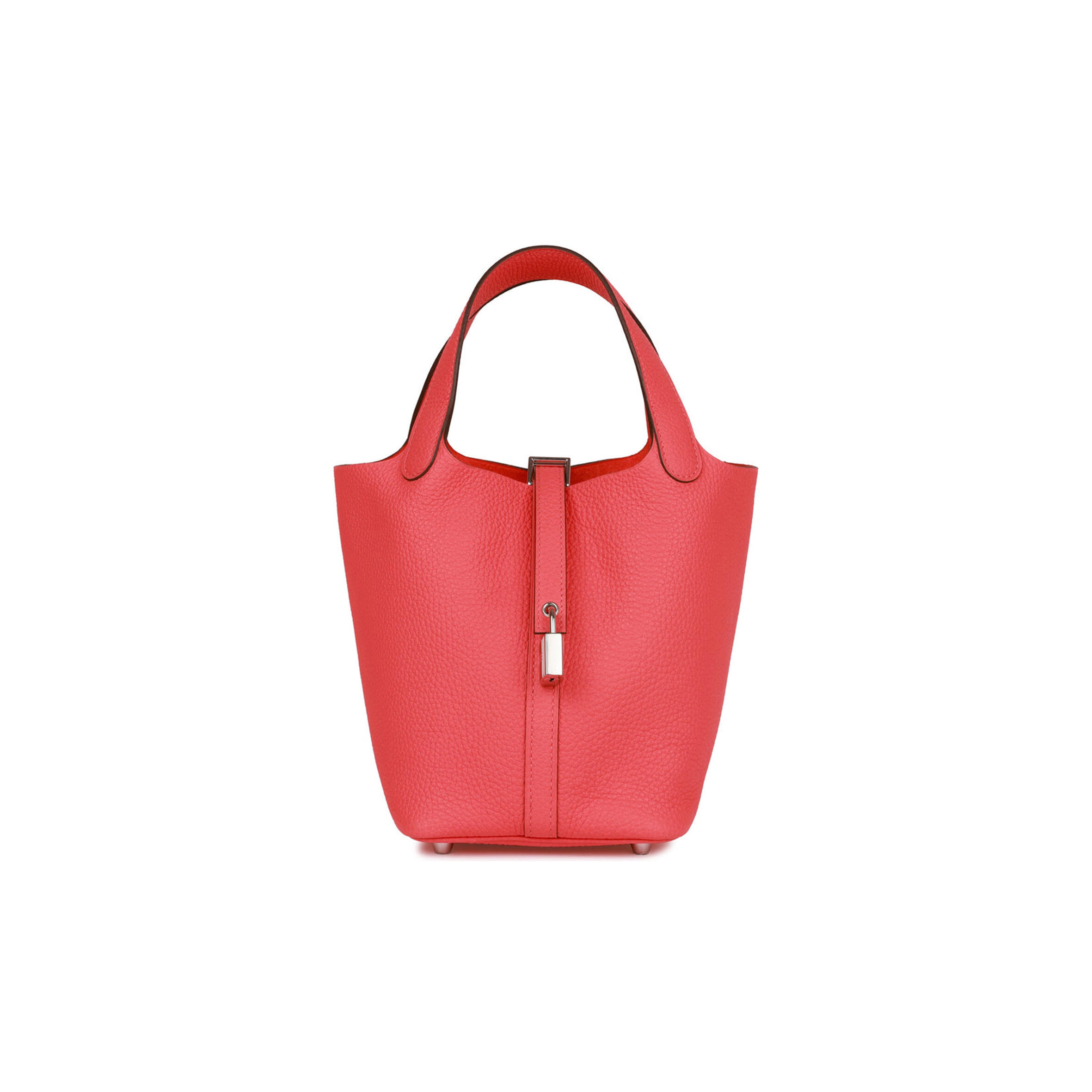 HERMES MASTER PICOTIN LOCK 18 ROSE TEXAS CLEMENCE PALLADIUM HARDWARE (18*18*13cm)