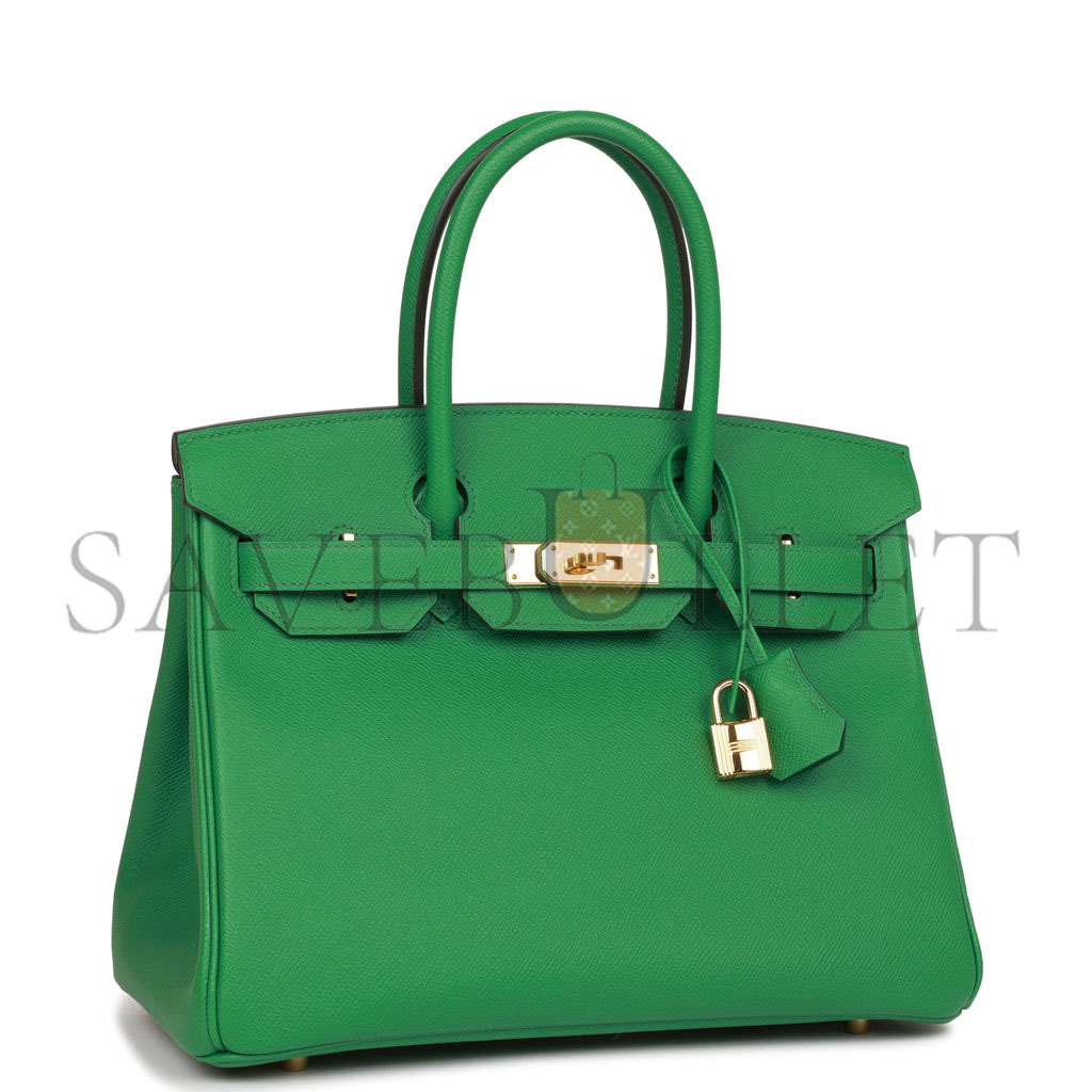 HERMES BIRKIN 30 EPSOM GOLD PALLADIUM HARDWARE (30*22*16cm)