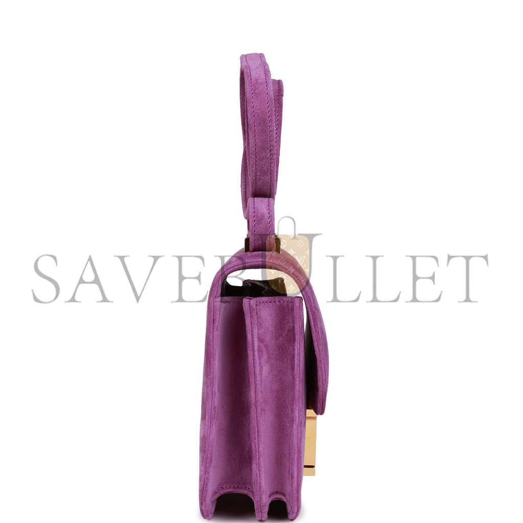 HERMES CONSTANCE 18 SUEDE GOLD HARDWARE (18*15*4cm)