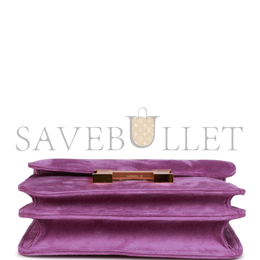 HERMES CONSTANCE 18 SUEDE GOLD HARDWARE (18*15*4cm)