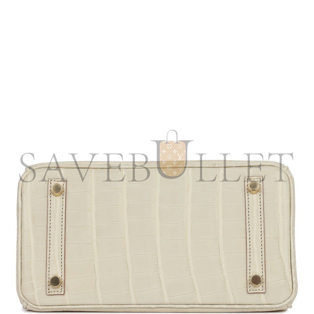 HERMES MASTER BIRKIN 25 MATTE ALLIGATOR GOLD HARDWARE (25*20*13cm)