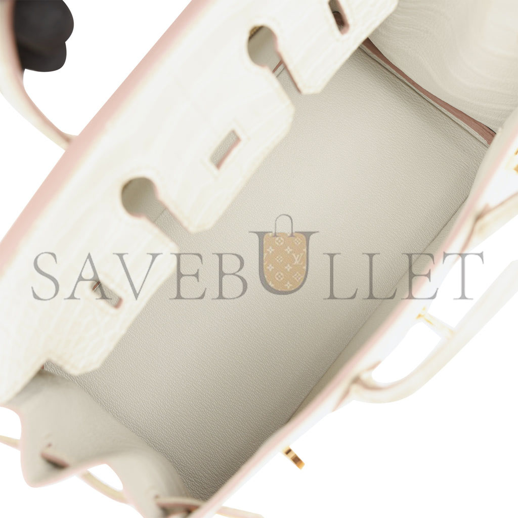 HERMES MASTER BIRKIN 25 MATTE ALLIGATOR GOLD HARDWARE (25*20*13cm)