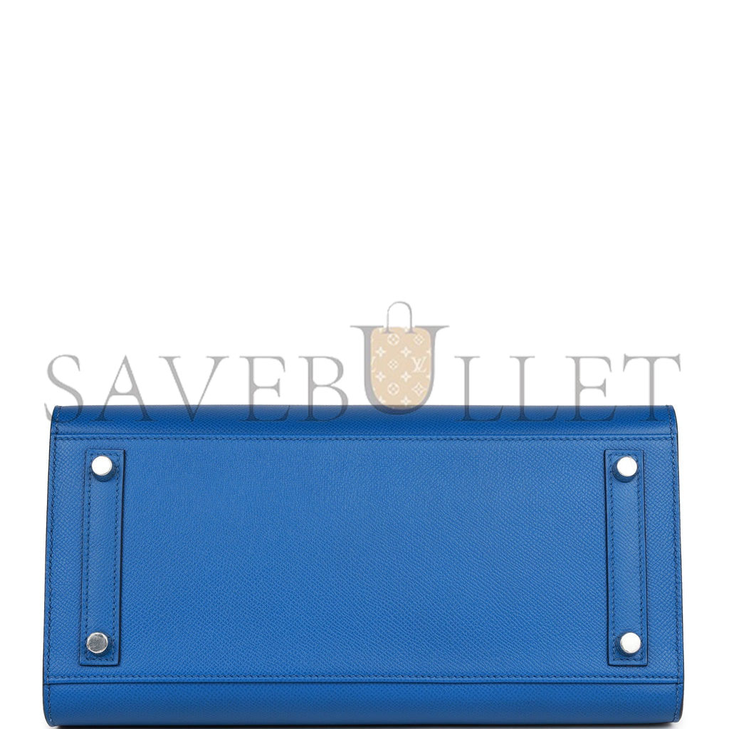 HERMES BIRKIN 30 BLEU FRANCE EPSOM PALLADIUM HARDWARE (30*22*16cm)