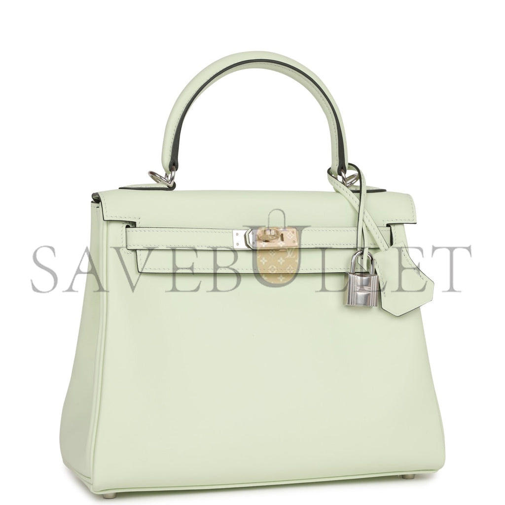 HERMES KELLY 25 SWIFT PALLADIUM HARDWARE (25*17*7cm)