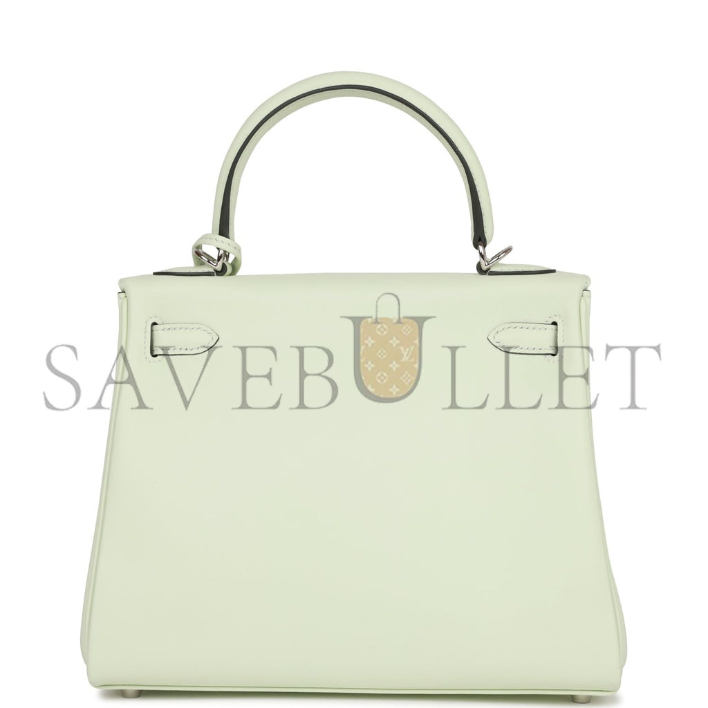 HERMES KELLY 25 SWIFT PALLADIUM HARDWARE (25*17*7cm)