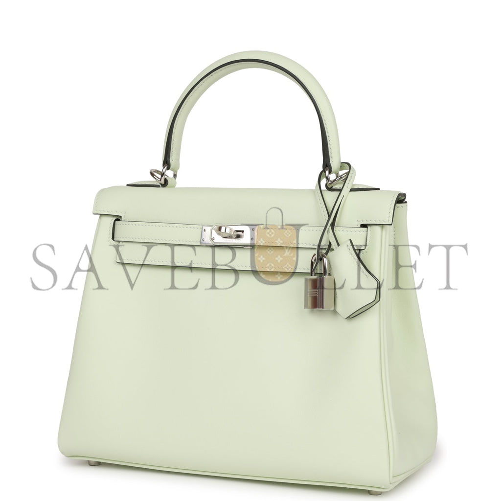 HERMES KELLY 25 SWIFT PALLADIUM HARDWARE (25*17*7cm)