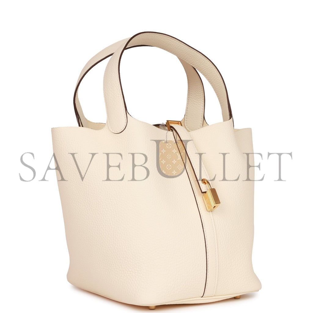 HERMES PICOTIN LOCK 22 CLEMENCE GOLD HARDWARE (22*21*17cm)