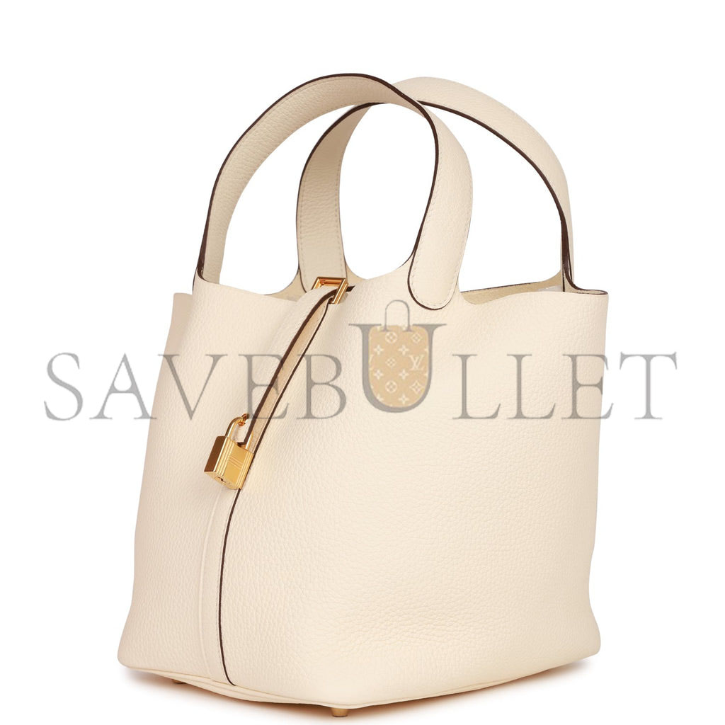 HERMES PICOTIN LOCK 22 CLEMENCE GOLD HARDWARE (22*21*17cm)