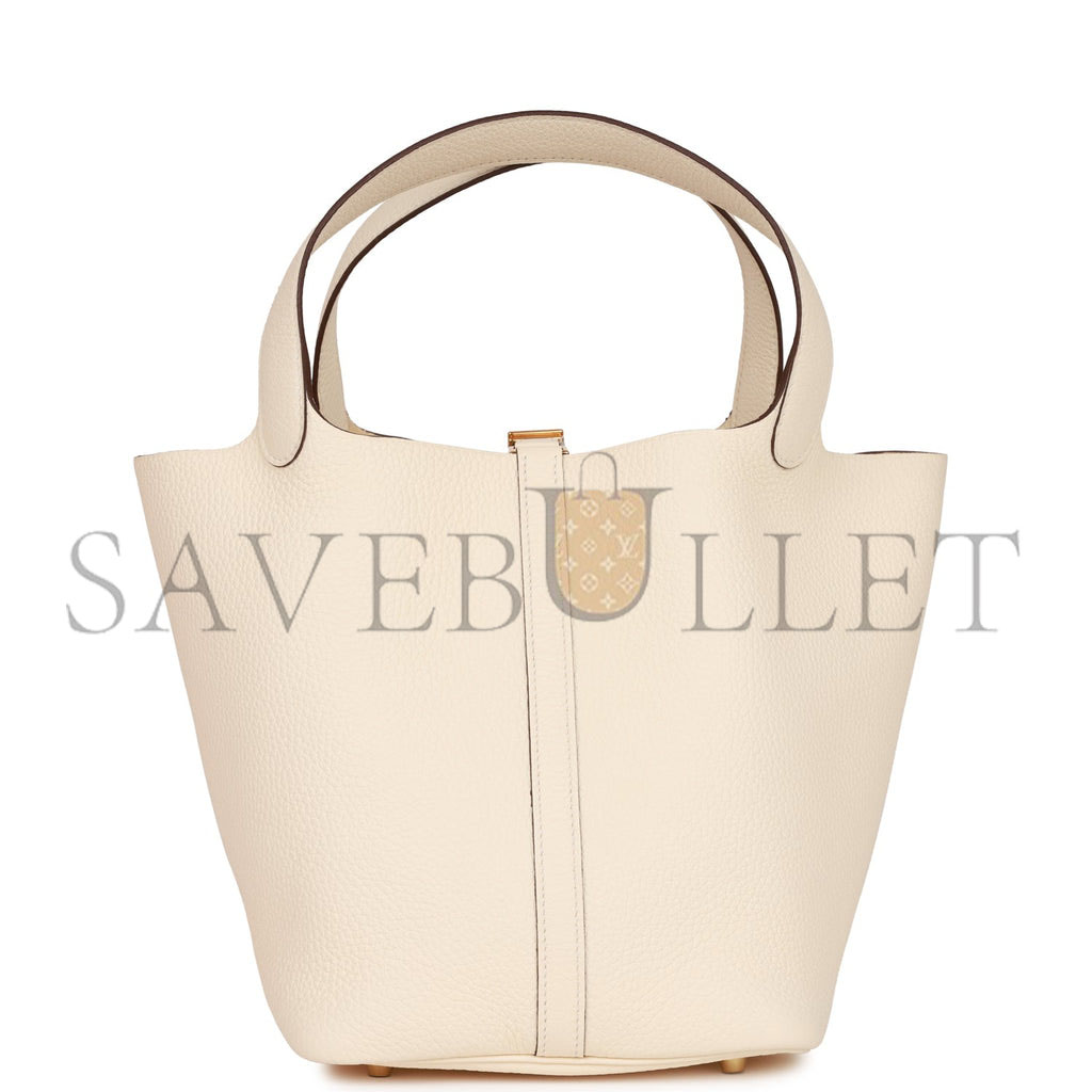 HERMES PICOTIN LOCK 22 CLEMENCE GOLD HARDWARE (22*21*17cm)