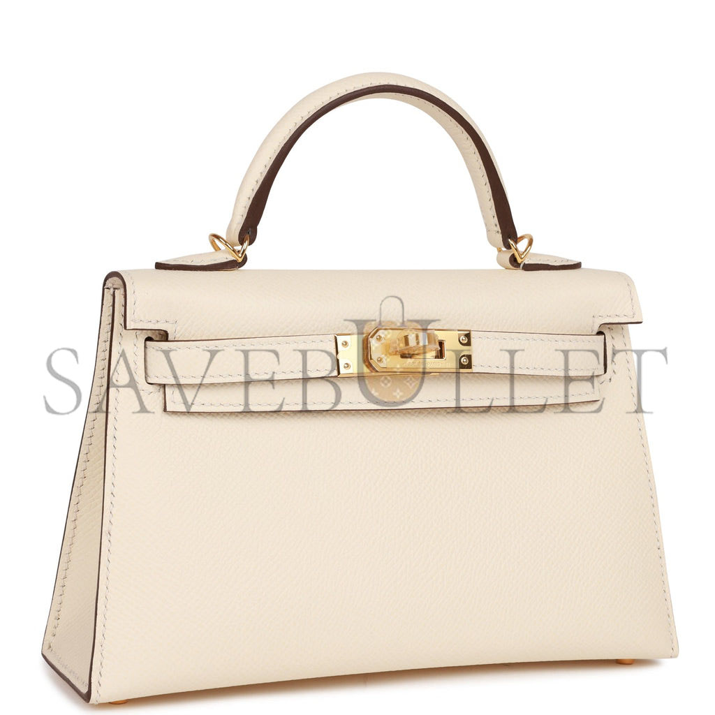 HERMES MINI KELLY SELLIER EPSOM GOLD HARDWARE (19*12*5.5cm)