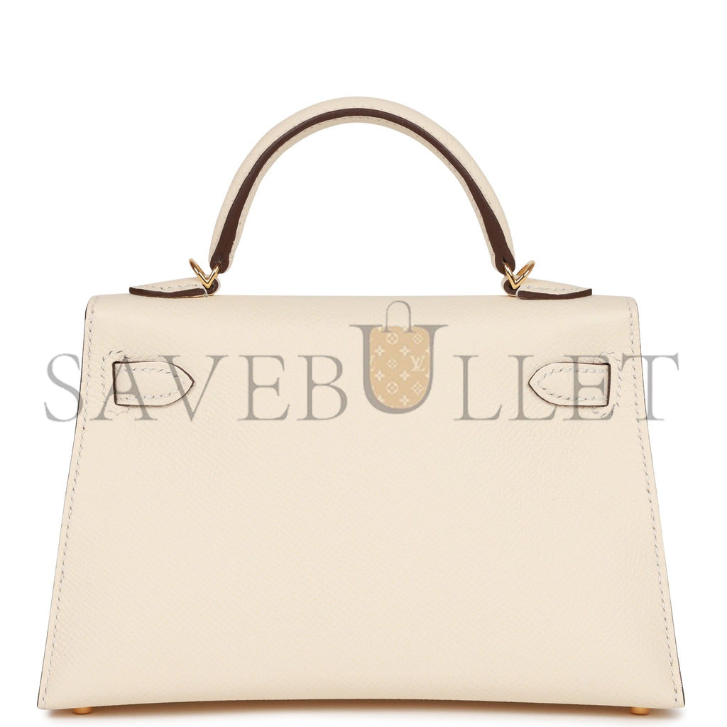 HERMES MINI KELLY SELLIER EPSOM GOLD HARDWARE (19*12*5.5cm)