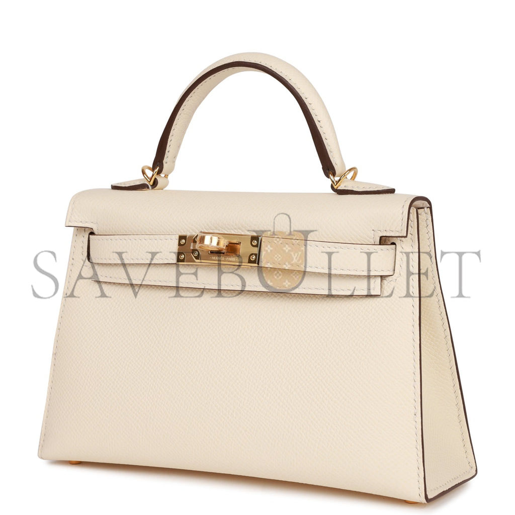 HERMES MINI KELLY SELLIER EPSOM GOLD HARDWARE (19*12*5.5cm)
