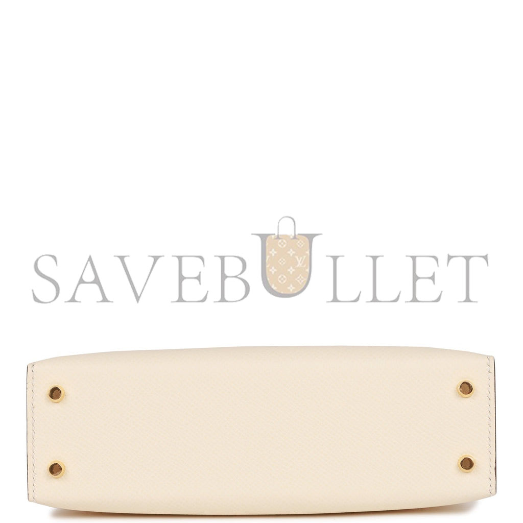 HERMES MINI KELLY SELLIER EPSOM GOLD HARDWARE (19*12*5.5cm)