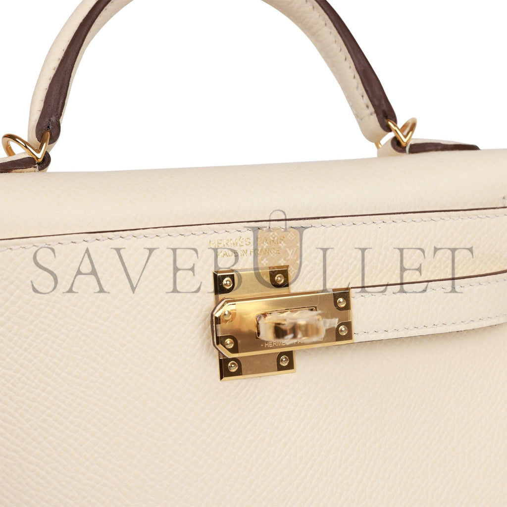 HERMES MINI KELLY SELLIER EPSOM GOLD HARDWARE (19*12*5.5cm)